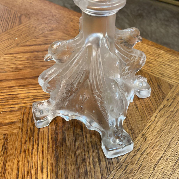 frosted crystal val st lamber candlestick