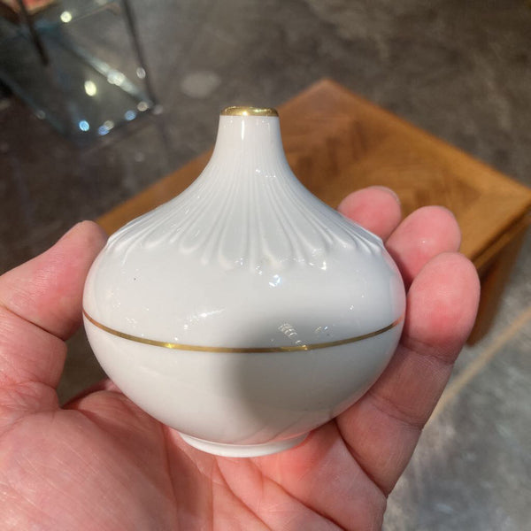 petite vintage swiss signed porcelain budvase
