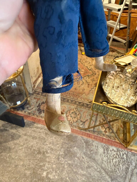 Antique handmade Asian doll as found