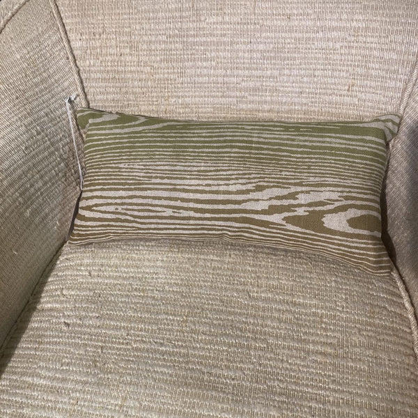 Pair Muir Woods New Linen lumbar pillows (made by Kevin OBrien) 15lx7h inches)