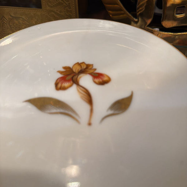 Set of 8 Golden Iris appetizer plate Tosetti of Chicago made in Japan