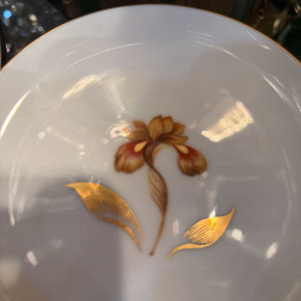 Set of 8 Golden Iris appetizer plate Tosetti of Chicago made in Japan