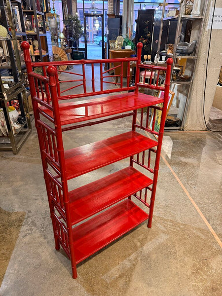 RED BAMBOO SHELF 24W 10 D 48T IN STORE PICK UP ONLY