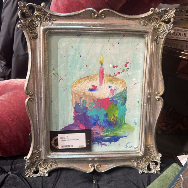 Framed Cake Painting 11x13