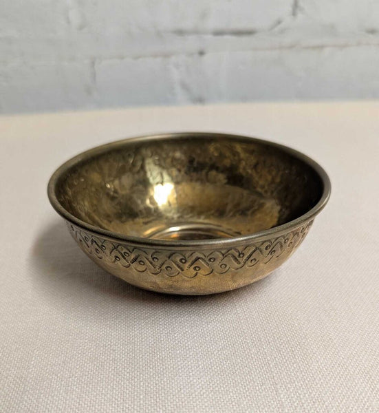 Bohemian Hand-Hammered Brass Bowl & Plate Set LSBJ