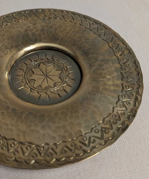 Bohemian Hand-Hammered Brass Bowl & Plate Set LSBJ