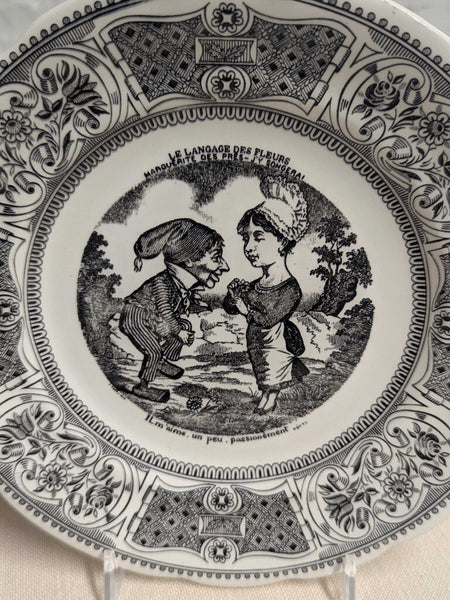 "Le Langage Des Fluers" Set of 6 Transferware Plates LSBJ