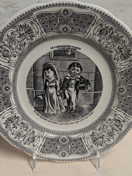 "Le Langage Des Fluers" Set of 6 Transferware Plates LSBJ