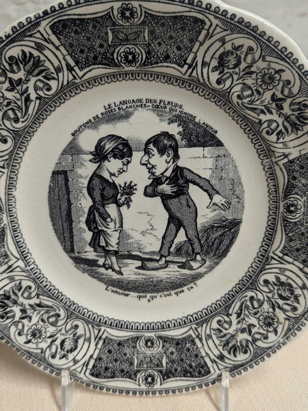 "Le Langage Des Fluers" Set of 6 Transferware Plates LSBJ