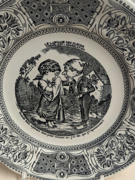 "Le Langage Des Fluers" Set of 6 Transferware Plates LSBJ