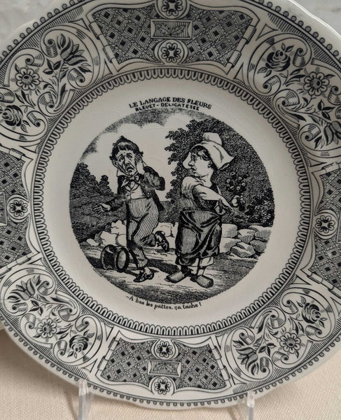 "Le Langage Des Fluers" Set of 6 Transferware Plates LSBJ