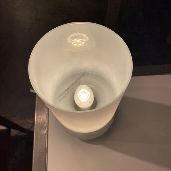 Vintage Ikea Lykta Lamp - White Glass