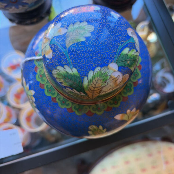 Vintage Chinese Cloisonne Ginger jar 6.75 inch