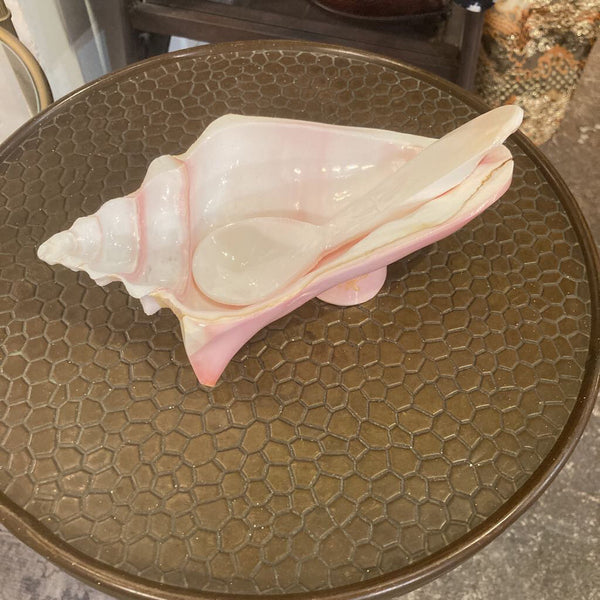 Shell Condiment Bowl with Spoon