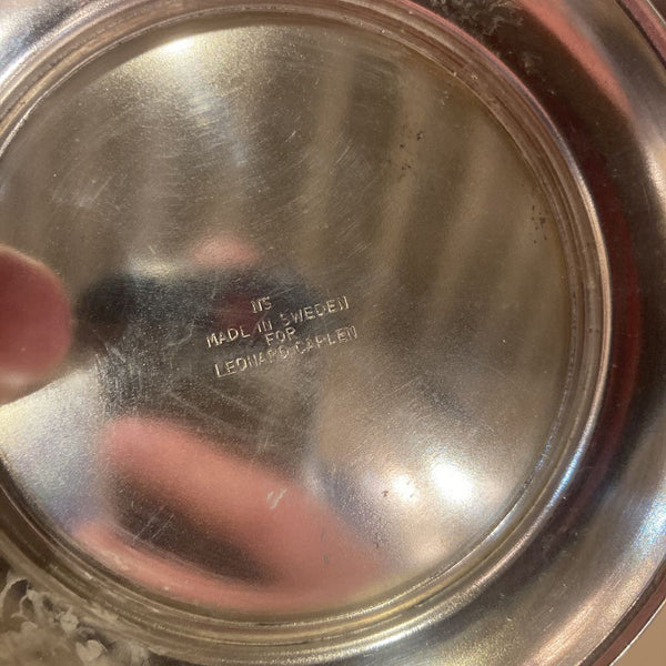 vintage swedish silver footed bowl
