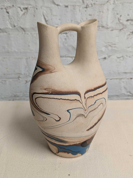 Nemadji Wedding Vase Blue/ Brown LSBJ