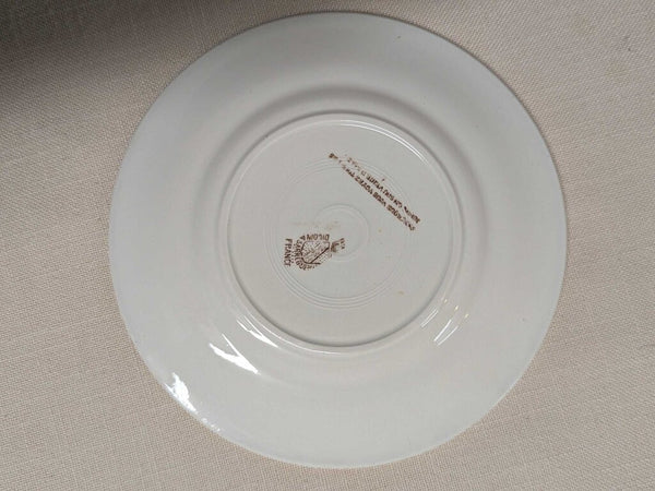 Antique French Transferware Plate Sarreguemines "Devinettes", Series 4 LSBJ
