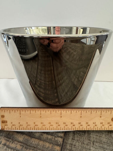 Full Silver Glass Ice Bucket Barware Serving