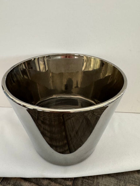 Full Silver Glass Ice Bucket Barware Serving