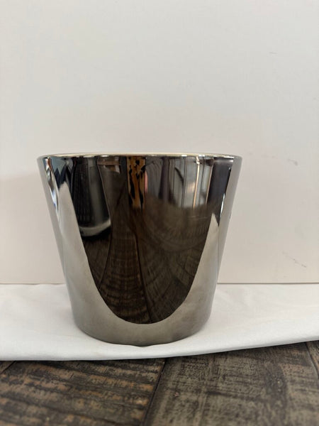 Full Silver Glass Ice Bucket Barware Serving
