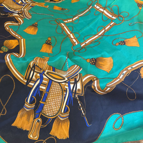 Green Equestrian Scarf Italy