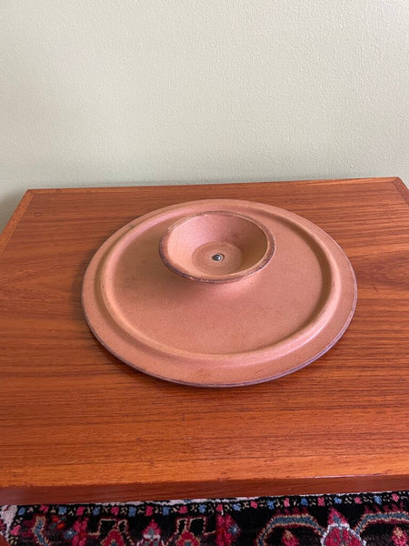 Brown Painted Wood Lazy Susan 11in