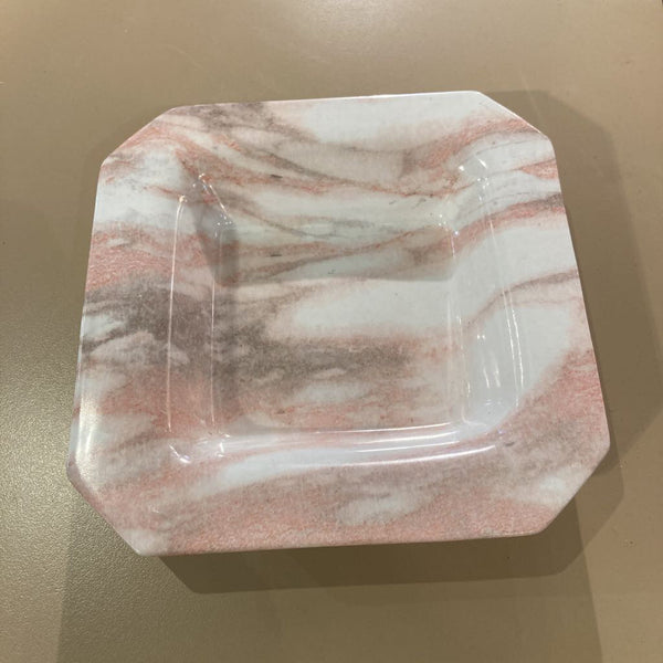 Vintage Italian Faux Marble porcelain dish, 7x7 in