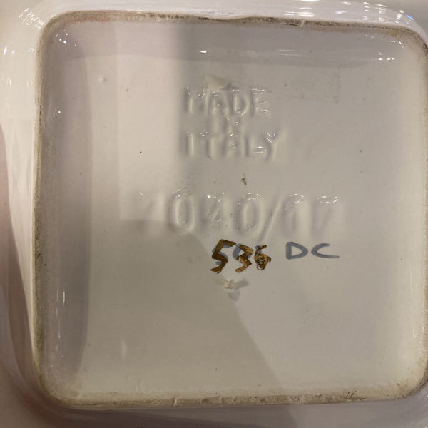 Vintage Italian Faux Marble porcelain dish, 7x7 in