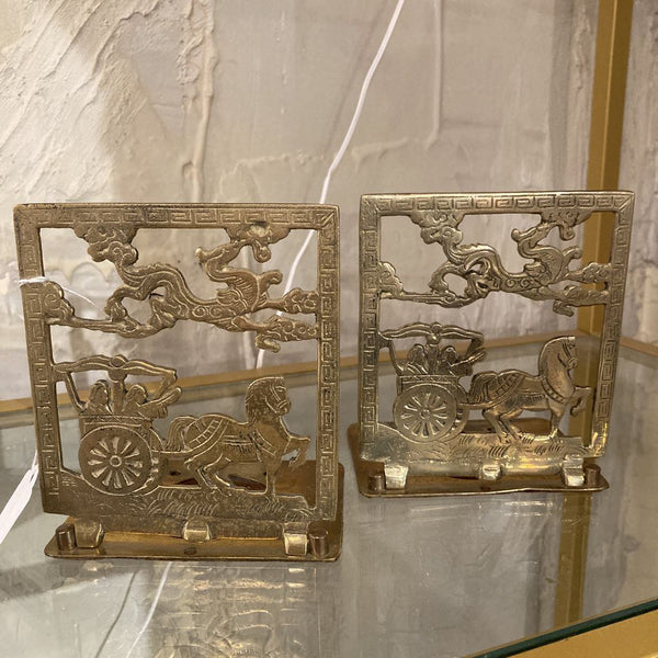 Chinese Brass Book Ends