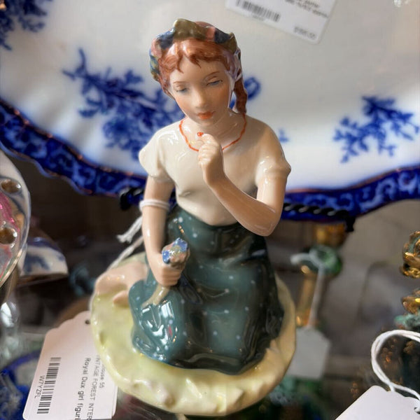 Royal Dux girl figurine