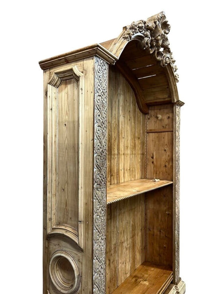 LARGE CARVED PINE BOOK CASE 62W 15D 107 TALL IN STORE PICK UP
