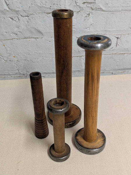 Antique Textile Bobbin 10.25"H LSBJ 3.26