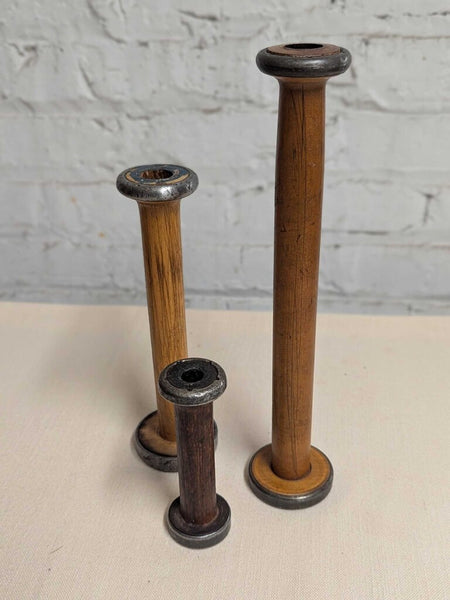 Antique Textile Bobbin 9"H LSBJ 3.26