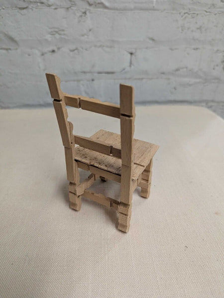 Folk Art/ Tamp Art Inspired Clothespin Chair Small LSBJ 3.26