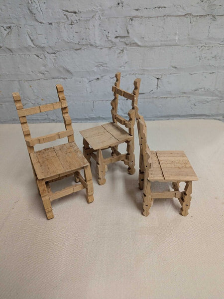 Folk Art/ Tamp Art Inspired Clothespin Chair Small LSBJ 3.26