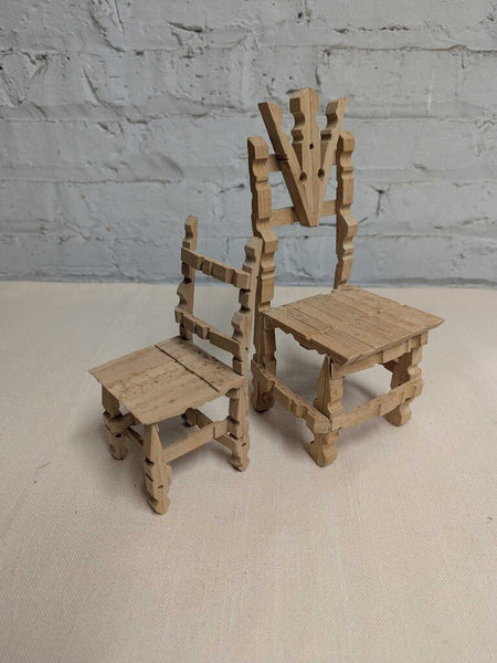 Folk Art/ Tamp Art Inspired Clothespin Chair Small LSBJ 3.26