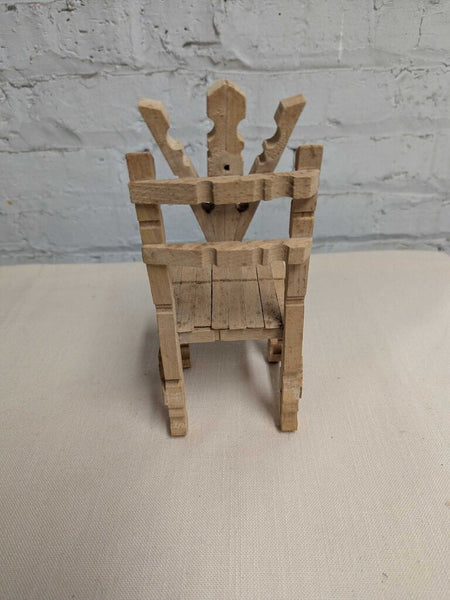 Folk Art/ Tamp Art Inspired Clothespin Chair Large LSBJ 3.26