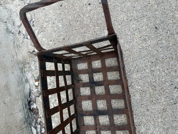 Long iron basket planter