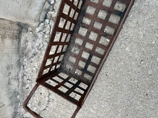 Long iron basket planter
