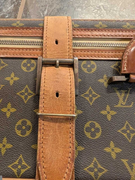 Authentic Louis Vuitton Monogram Vintage Personalized Stratos Soft Travel Case, circa 1980's 26"x9"Dx18"H LSBJ 4.26
