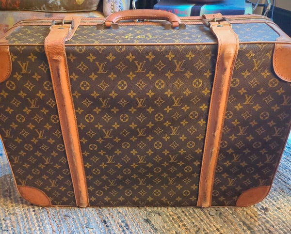 Authentic Louis Vuitton Monogram Vintage Personalized Stratos Soft Travel Case, circa 1980's 26"x9"Dx18"H LSBJ 4.26