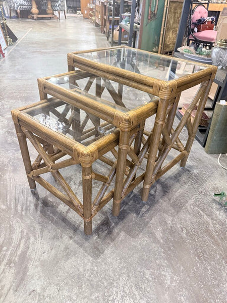 Ratann nesting tables