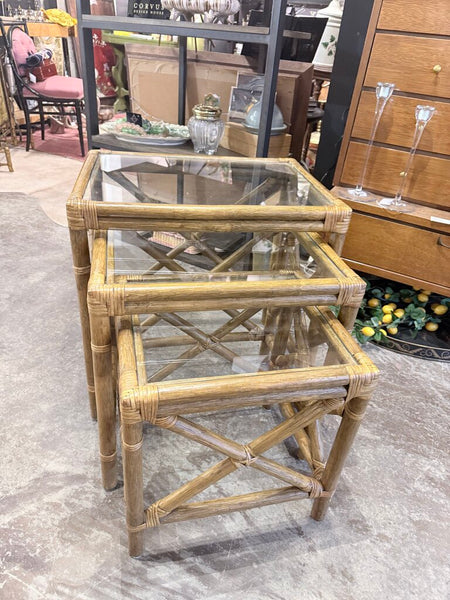 Ratann nesting tables
