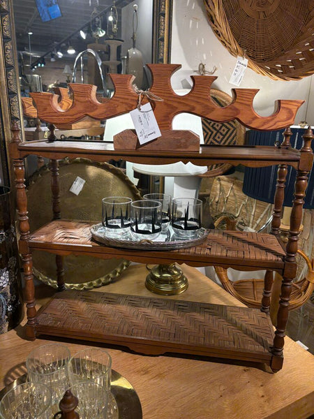 Vintage woven wall shelf -each