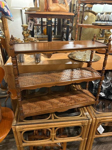 Vintage woven wall shelf -each