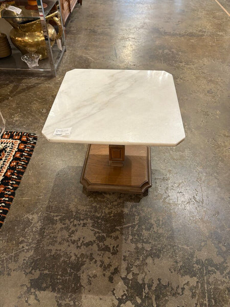 Mcm Italian marble topped side table