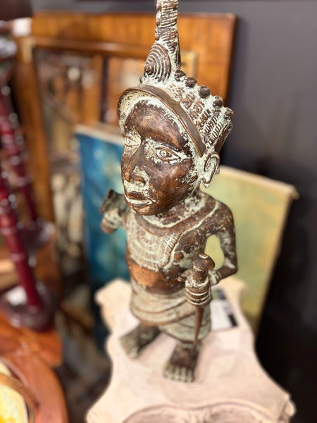 Antique Artifact- Bronze Oba from the Benin Kingdom