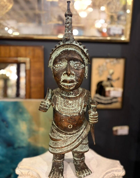 Antique Artifact- Bronze Oba from the Benin Kingdom