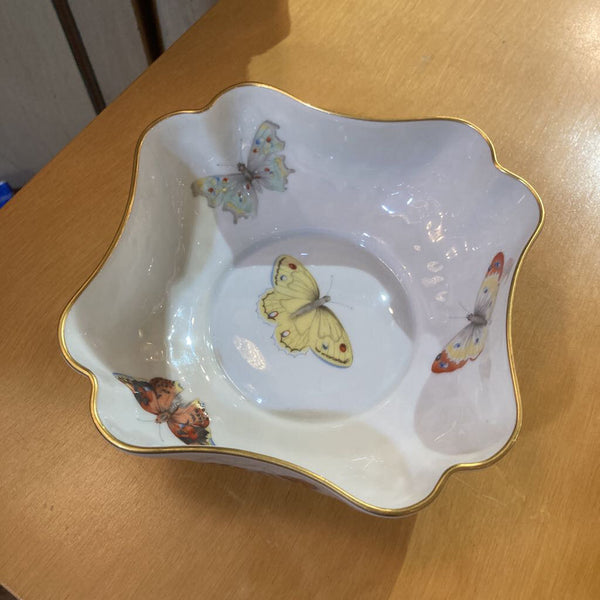 Vintage Limoges Butterfly Bowl 6.5 in