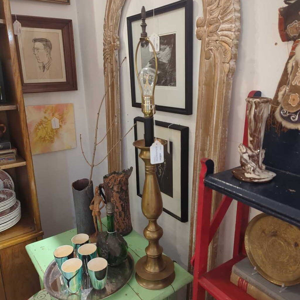 Seeley Vintage Brass Deco/ MCM Lamp Base 6"DIAx36"H LSBJ 4.26 -- IN STORE PICK UP ONLY